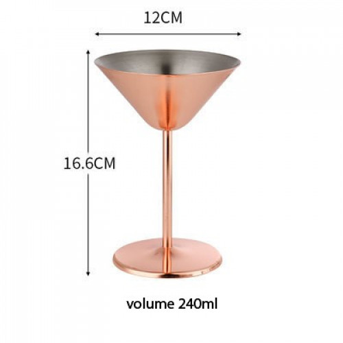 Stainless Steel Martini Cup 240ml - Silver 6