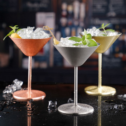 Stainless Steel Martini Cup 240ml - Gold
