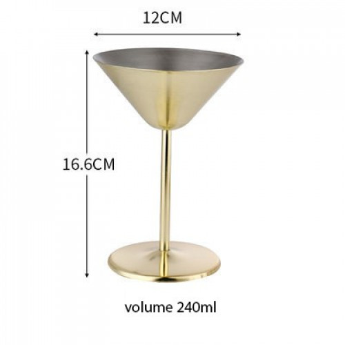Stainless Steel Martini Cup 240ml - Gold 7
