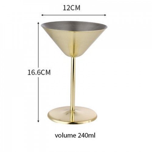 Stainless Steel Martini Cup 240ml - Rose Gold 7