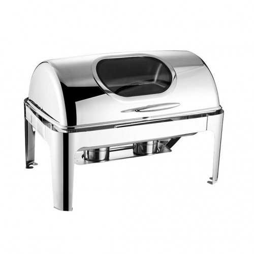 Chafing Dish Rectangular Roll Top 6L Two Grid