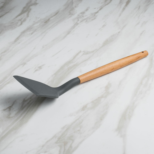 Woody Black Silicone Frying Spatula 2