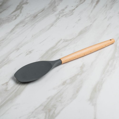 Woody Black Silicone Flat Top Spatula 3