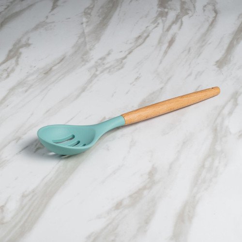 Candy Green Silicone Slotted Spoon 01 3