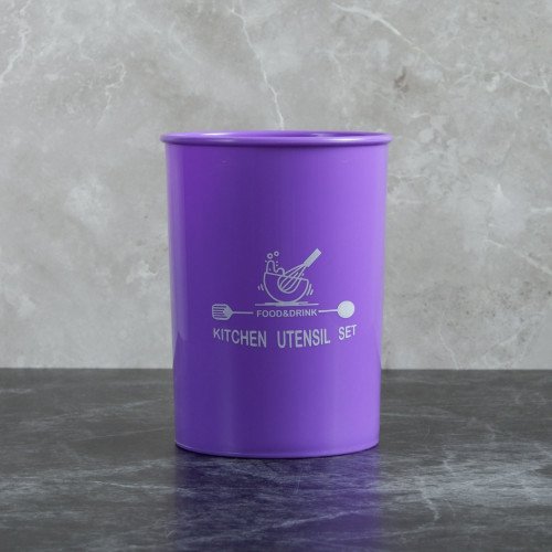 Flamboyant Purple Kitchen Utensils Bucket