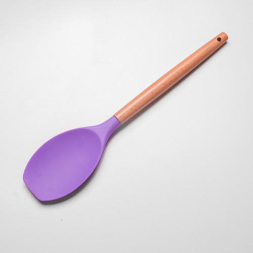 Flamboyant Purple Silicone Flat Top Spatula 2