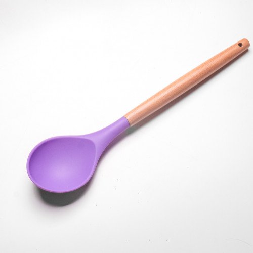 Flamboyant Purple Silicone Serving Spoon 3