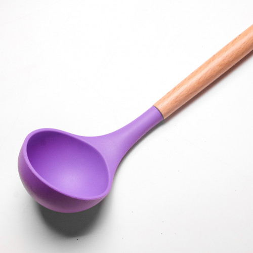 Flamboyant Purple Silicone Soup Ladle 4