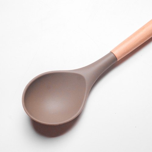 Mellow Brown Silicone Serving Spoon 3