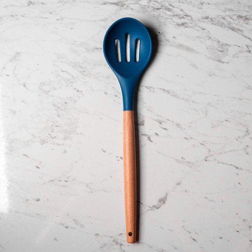 Gothic Blue Silicone Slotted Spoon 01