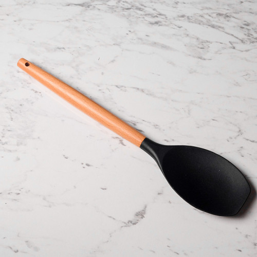 Bold Black Silicone Flat Top Spatula 2