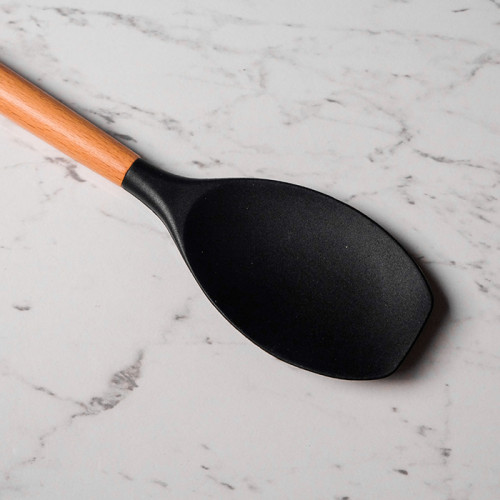 Bold Black Silicone Flat Top Spatula 3
