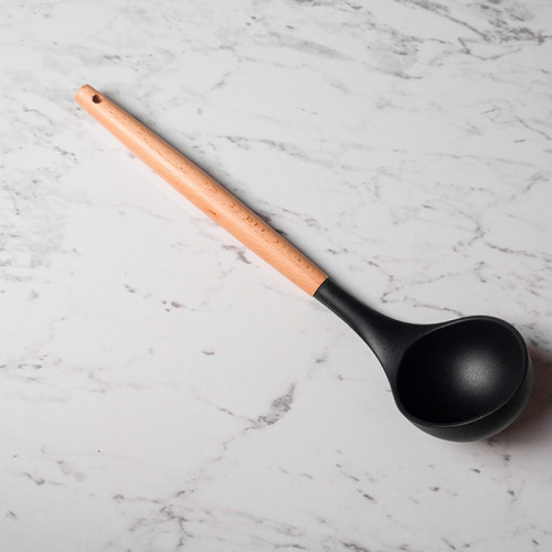 Bold Black Silicone Soup Ladle 2