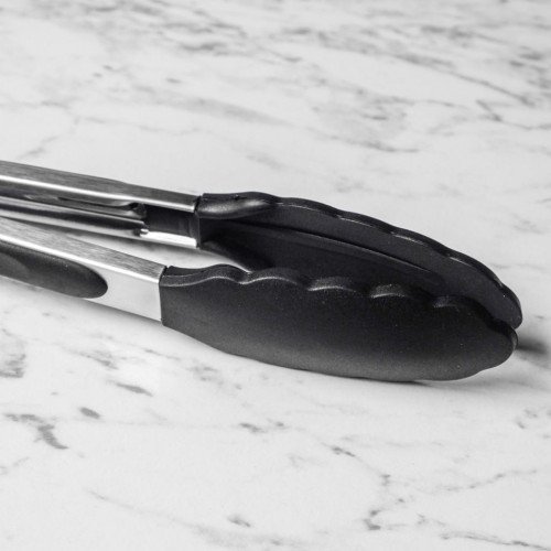 Bold Black Silicone Food Tong 3