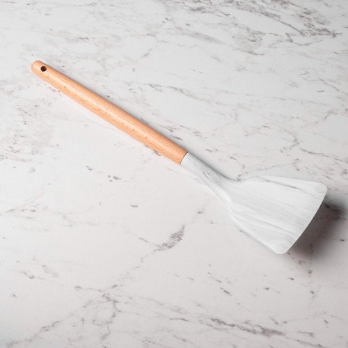 Frost White Silicone Frying Spatula 2