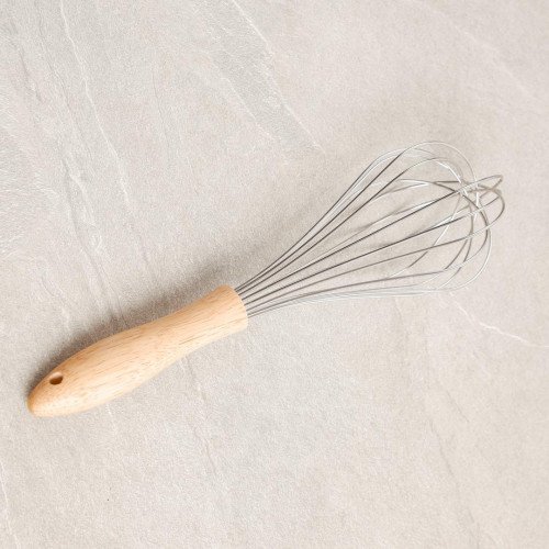 Stainless Steel 12 inch Baking Whisk with Wood Handle 6