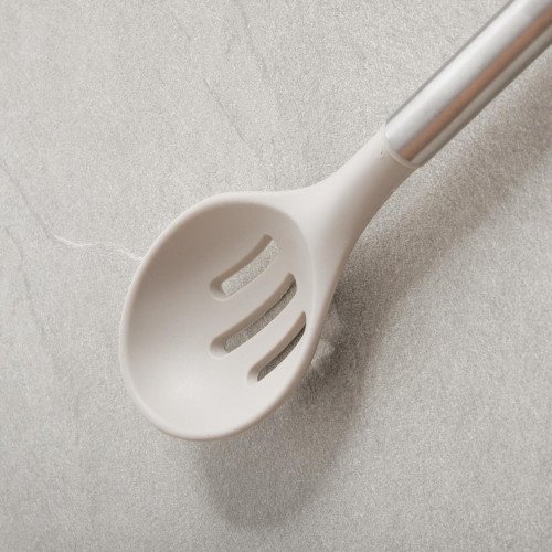 Light Khaki Silicone Slotted Spoon 2