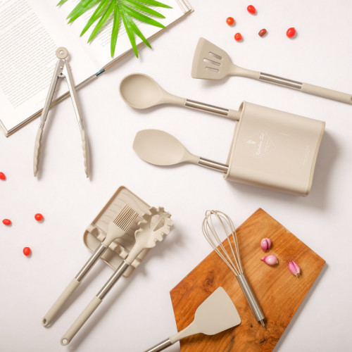 Light Khaki Silicone Scrapper Spatula 4