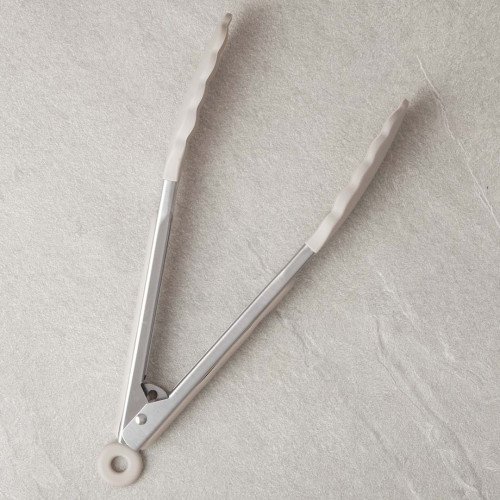Light Khaki Silicone Food Tong