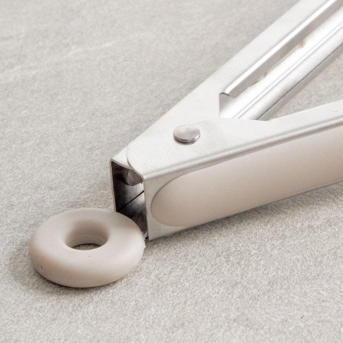 Light Khaki Silicone Food Tong 4