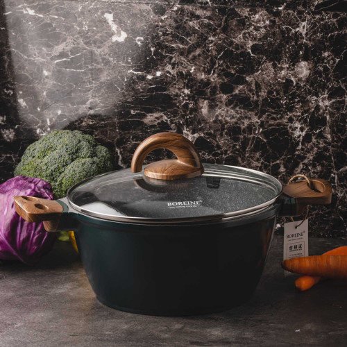 Boreine Round Stew Pot Emerald 24cm