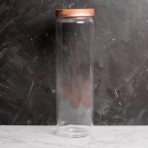 Glass Food Jar with Wooden Lid 1800ml