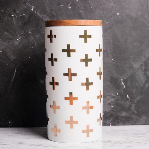Cross Motif Kitchen Canister