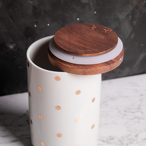 Polka Dot Motif Kitchen Canister 3