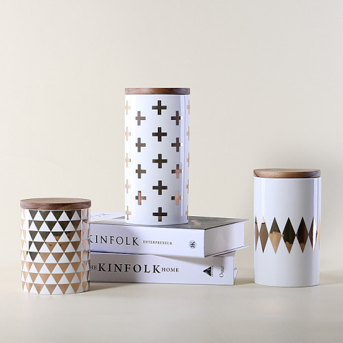 Small Triangle Motif Kitchen Canister 4