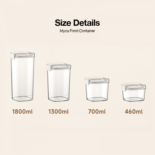 Myca Transparent Food Container Black 3