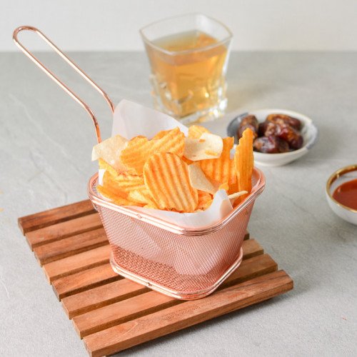 CHIPS BASKETS ROSE GOLD 12.5cm x 10.5cm 3