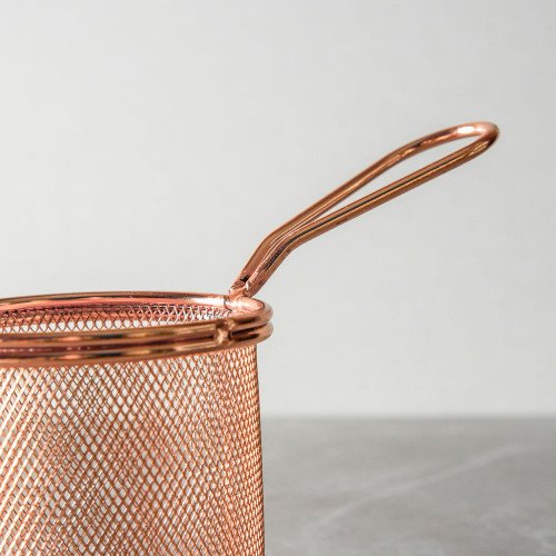 CHIPS BASKETS ROSEGOLD ROUND 8.7cm 5