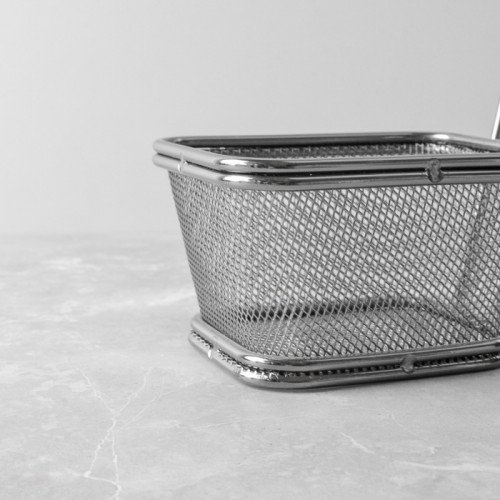 CHIPS BASKETS METALLIC GREY 10.5cm x 8.7cm 3