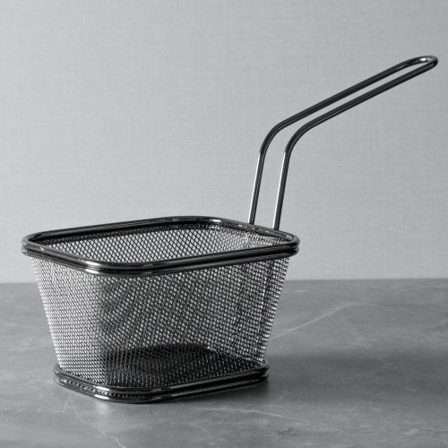 CHIPS BASKETS GREY METALLIC 12.5cm x 10.5cm