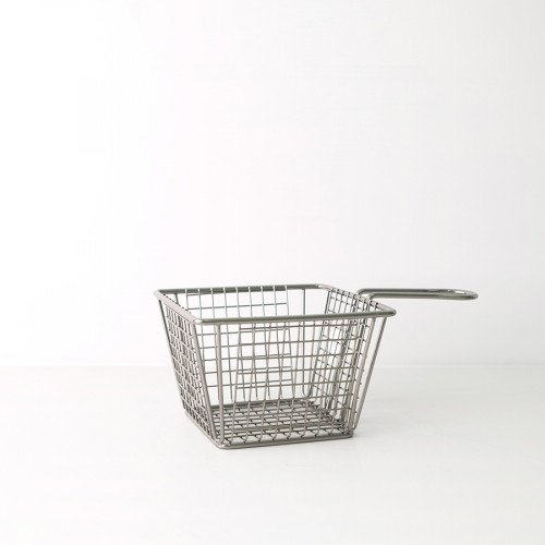 CHIPS BASKETS METALLIC GREY 12.5cm x 12.5cm