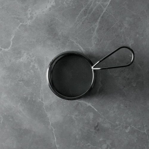 CHIPS BASKETS METALLIC GREY ROUND 8.7cm 2