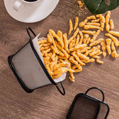 Chips Baskets Grey Metallic 11.5cm x 9cm 5