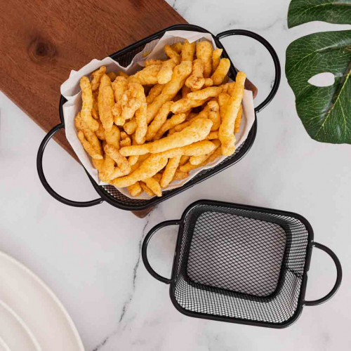 Chips Baskets Grey Metallic 13cm x 11cm 4