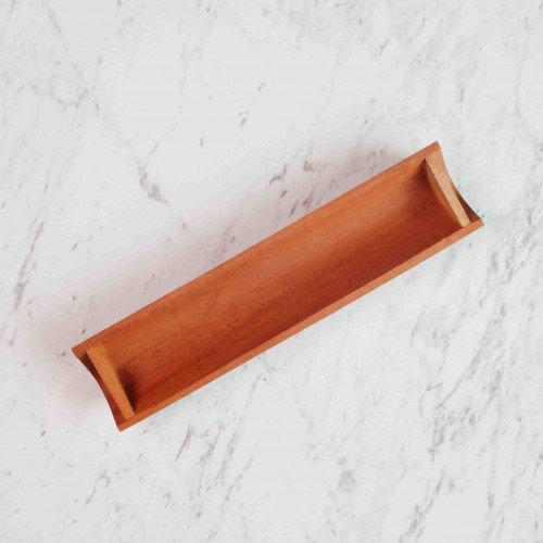 Mahoni Wooden Half Circular Bamboo Dish 7x30cm 4