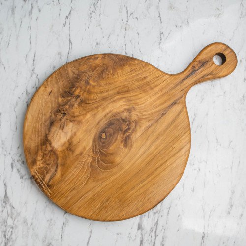 Teak Wooden Pizza Tray Round 25cm