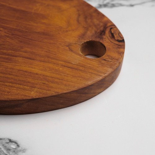Teak Wooden Oval Serving Board 30 x 17.5cm 2
