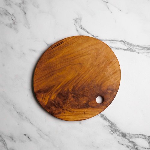 Teak Wooden Oval Serving Board 28 x 25.6cm
