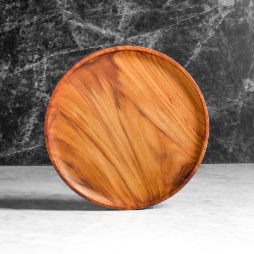 Teak Flat Round Salad Plate 19.5cm