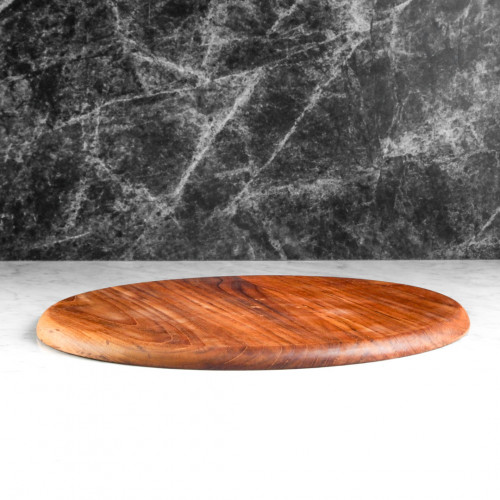 Teak Round Large Platter 36.5 x 20cm 4