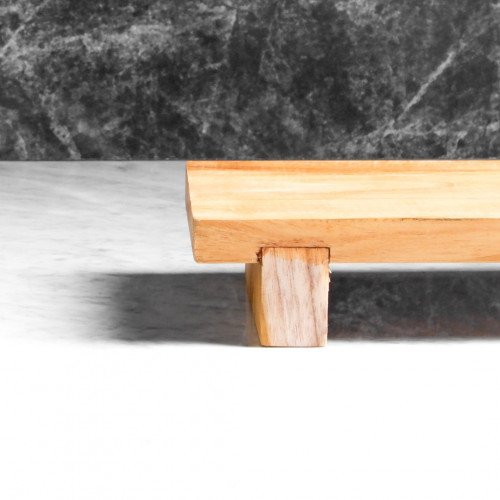 Teak Rectangular Serving Tray Tall 27.5 x 17cm 2