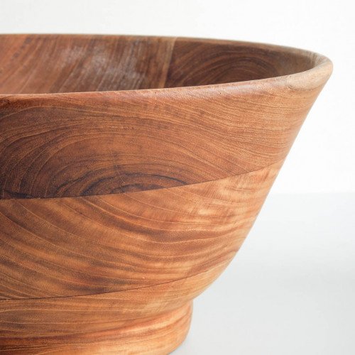 Teak Large Rounded Salad Bowl 35.5cm 2