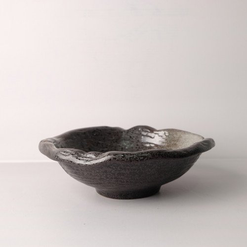 Dark Shaded Salad Bowl Uneven 9"