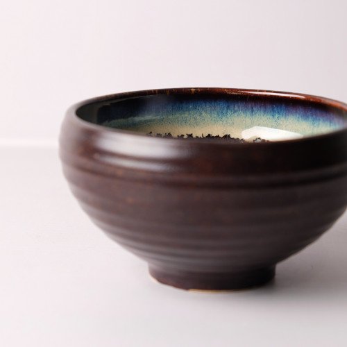 Reddish Glaze Rice Bowl 5" 3