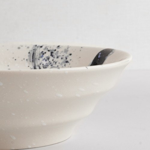 Kasumi White Wide Rim Bowl 9" 2