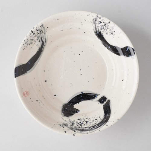 Kasumi White Wide Rim Bowl 9" 3